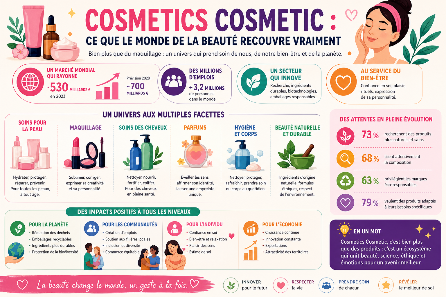 Infographie : Cosmetics Cosmetic : ce que le monde de la beauté recouvre vraiment