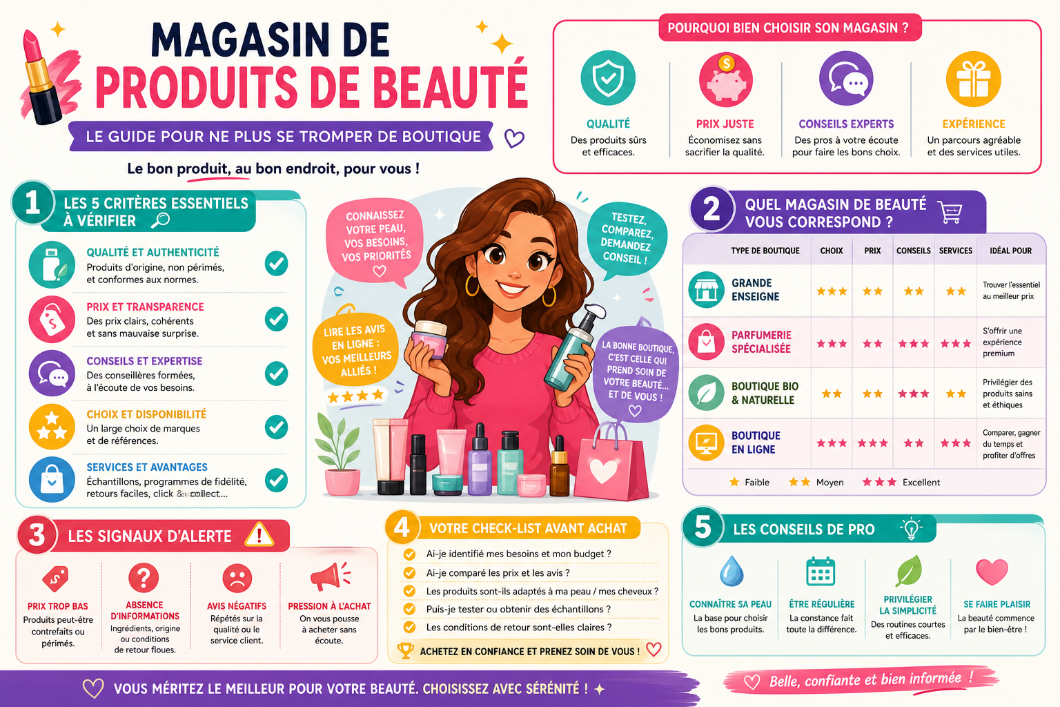Infographie : Magasin de produits de beauté : le guide pour ne plus se tromper de boutique