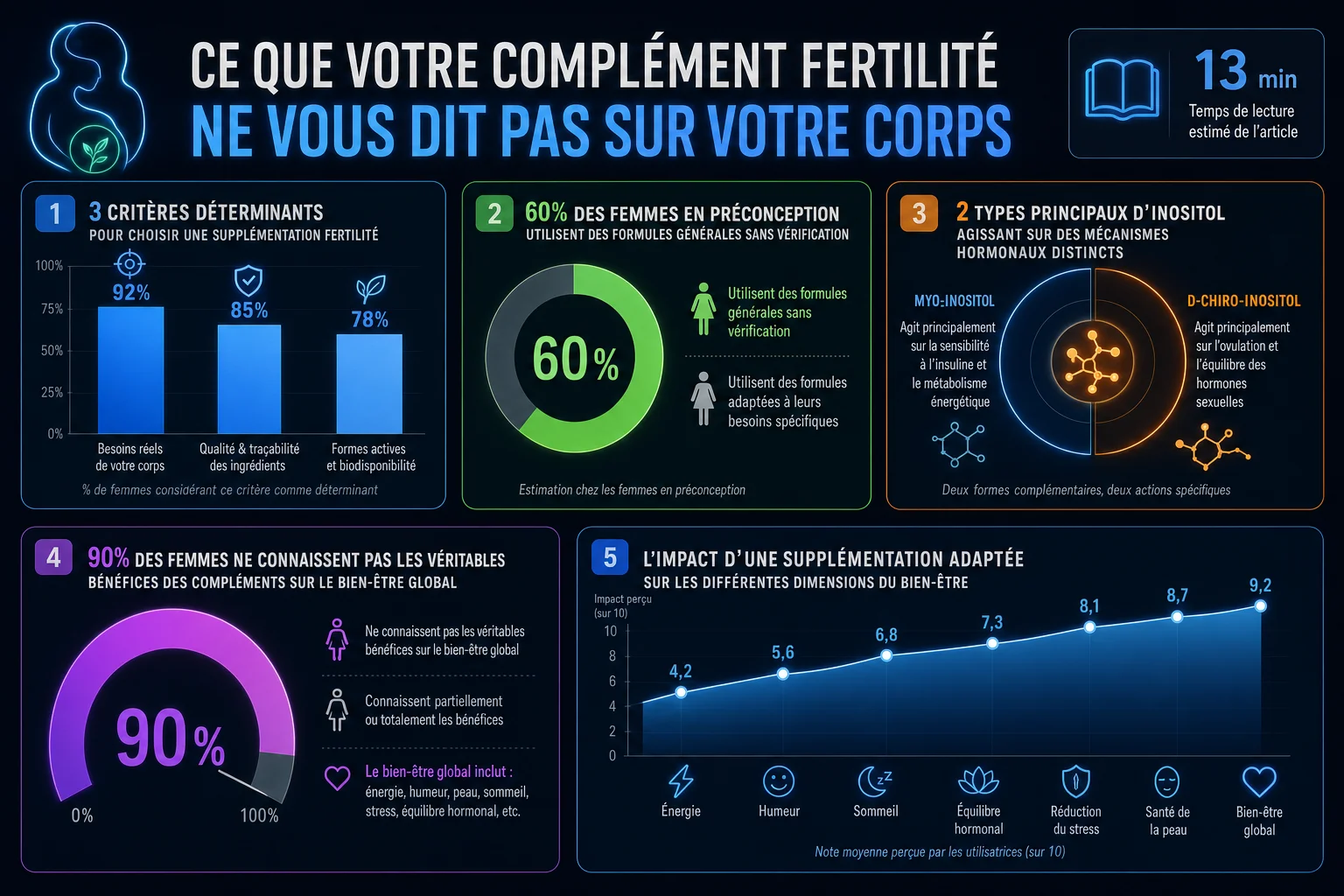 Infographie — Ce que votre complément fertilité ne vous dit pas sur votre corps